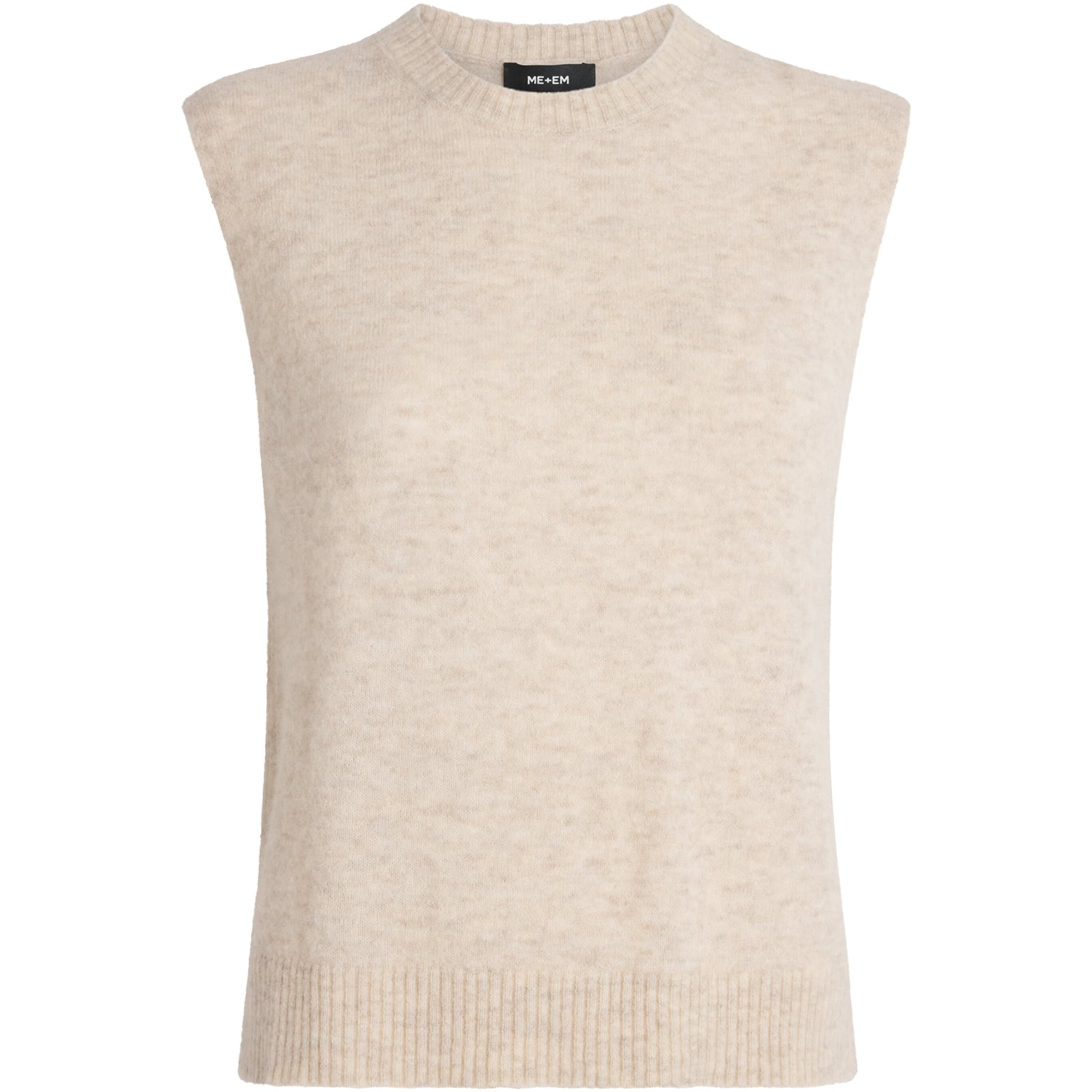 ME+EM Beige Alpaca-Blend Knitted Vest