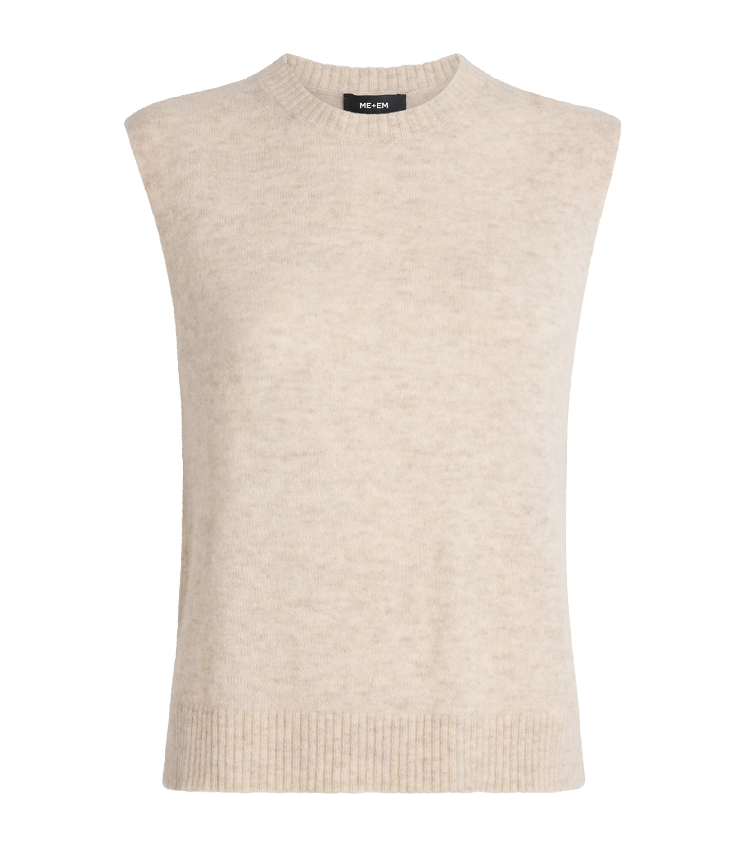 ME+EM Beige Alpaca-Blend Knitted Vest