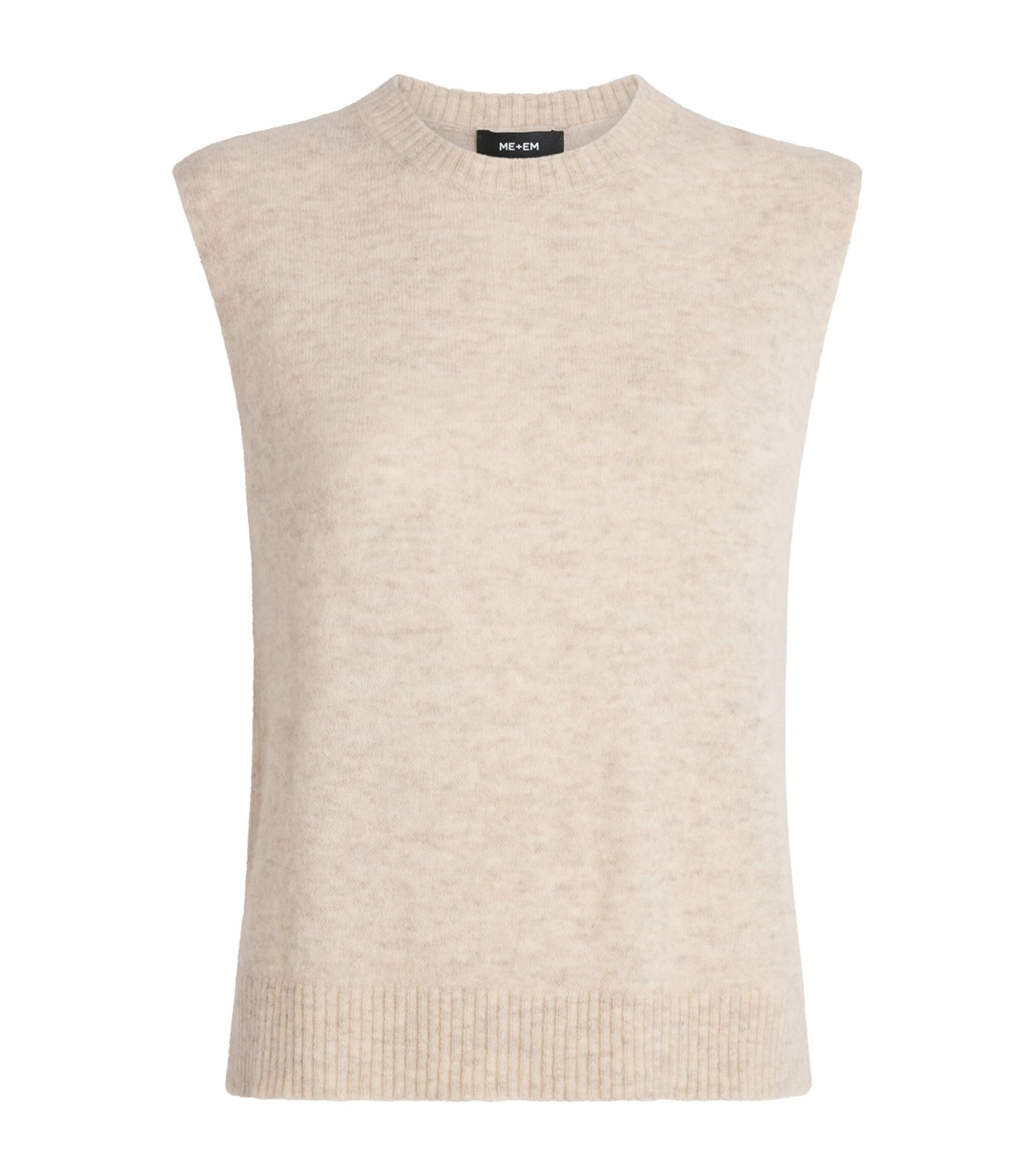 ME+EM Beige Alpaca-Blend Knitted Vest