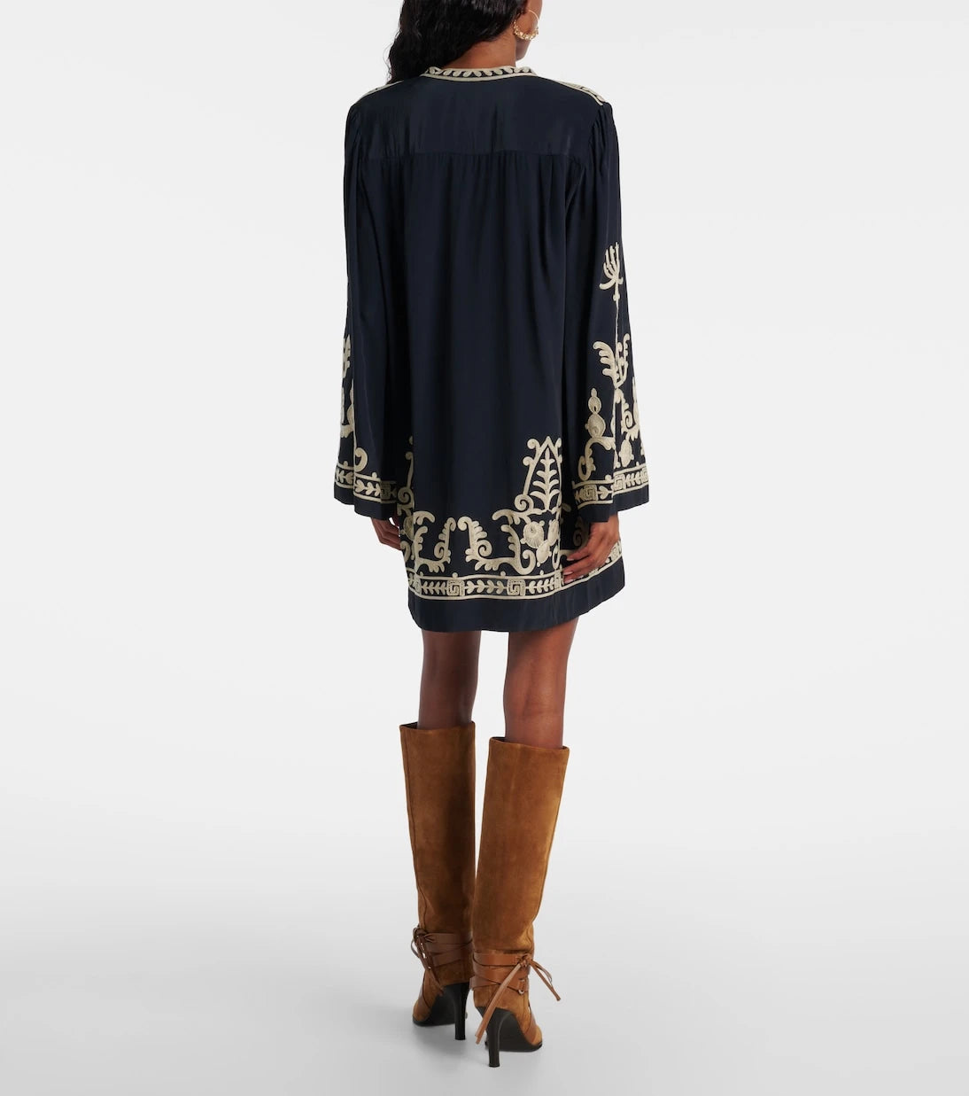 Marant Etoile - Fadeli embroidered crêpe tunic