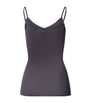 Black Cotton Seamless Padded Camisole