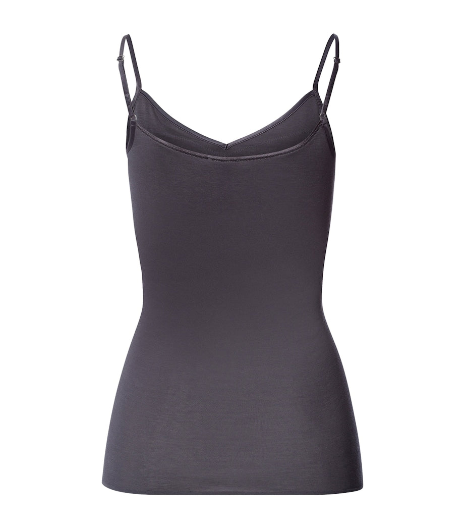 Black Cotton Seamless Padded Camisole