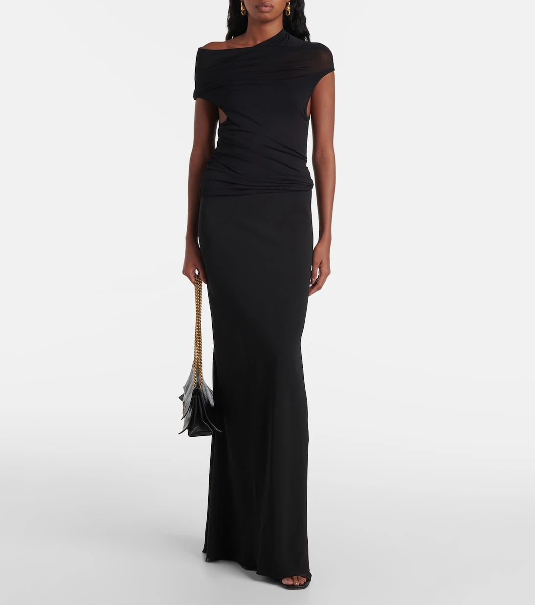 Rick Owens - Draped jersey minidress
