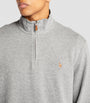 Polo Ralph Lauren Grey Cotton Quarter-Zip Sweater