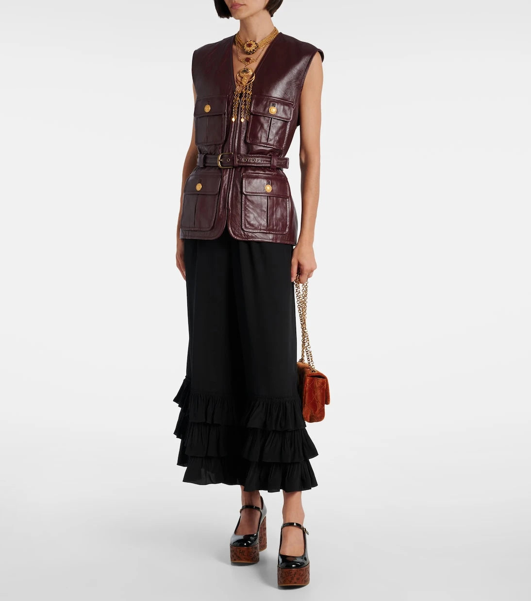 Chloé - Belted leather vest