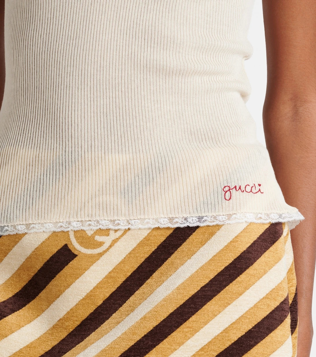 Gucci - Ribbed-knit cotton tank top