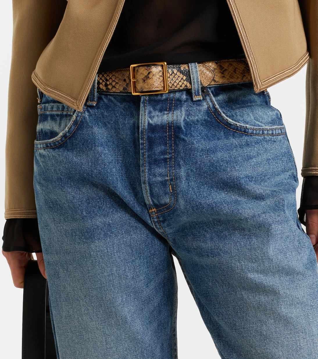 Nili Lotan - Gabriele snake-print leather belt