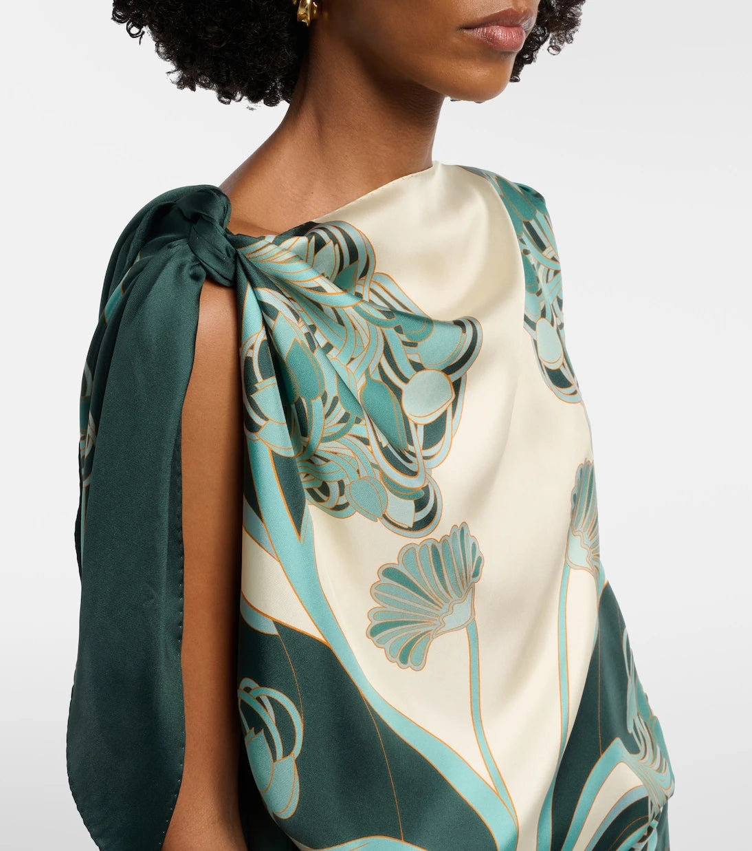 La DoubleJ - Full-On printed silk twill top
