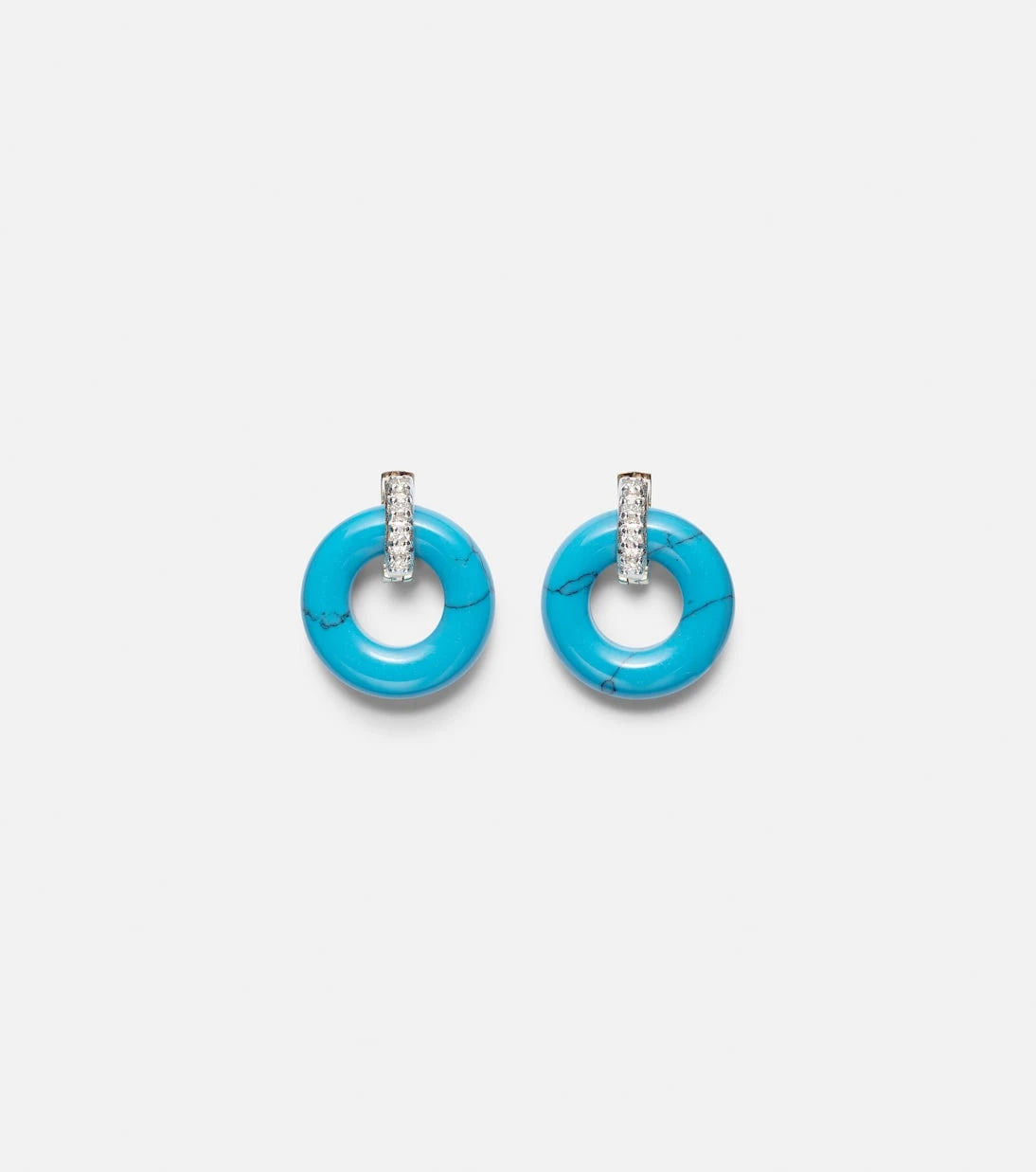 Mateo - 14kt gold earrings with turquoise and diamonds