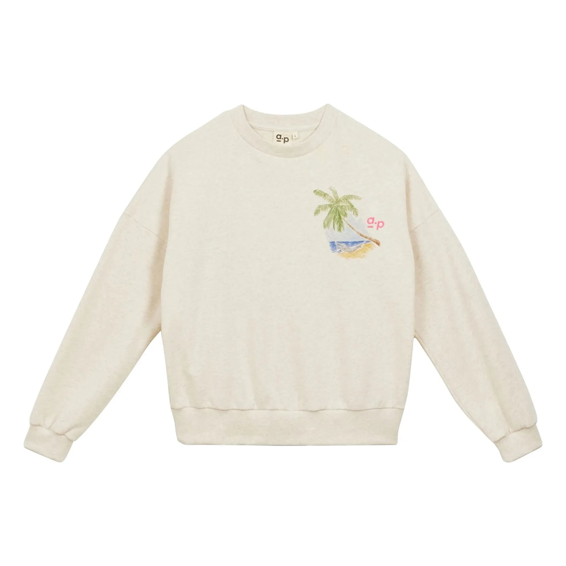 a.p - Organic cotton palm sweatshirt | Sand