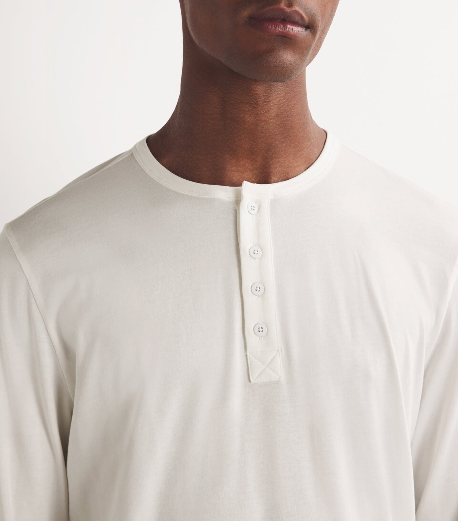 Long-Sleeved Henley Top