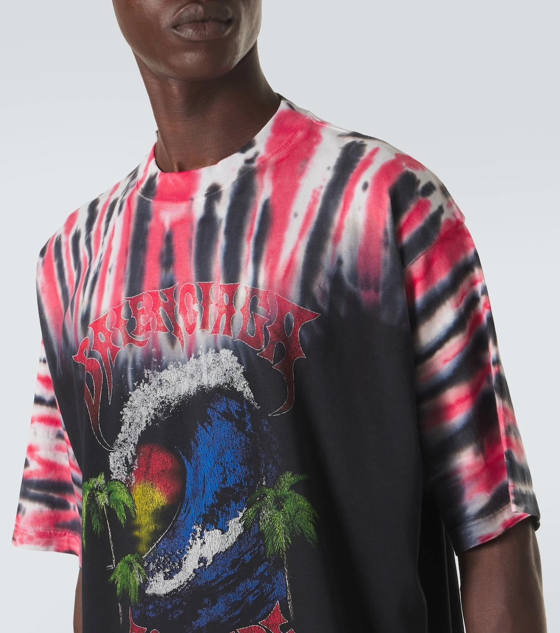 Balenciaga - Printed tie-dye cotton jersey T-shirt