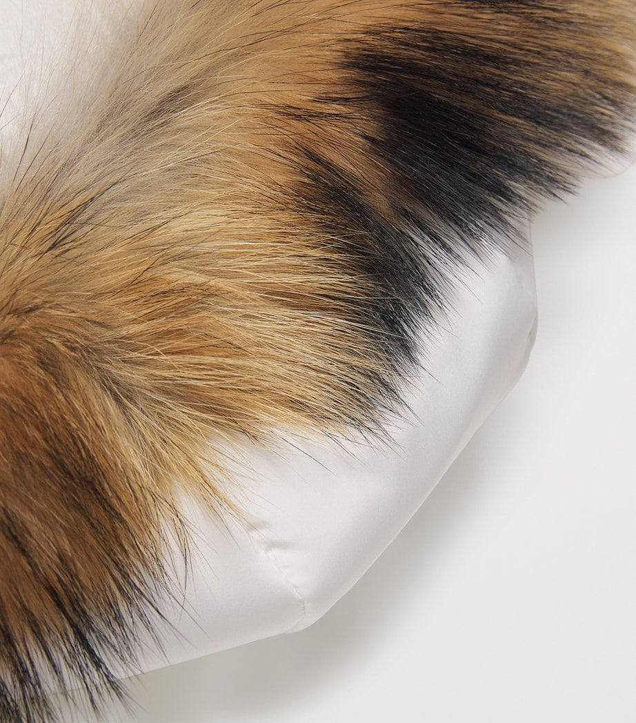 Fox Fur-Trim Padded Coat (1-24 Months)