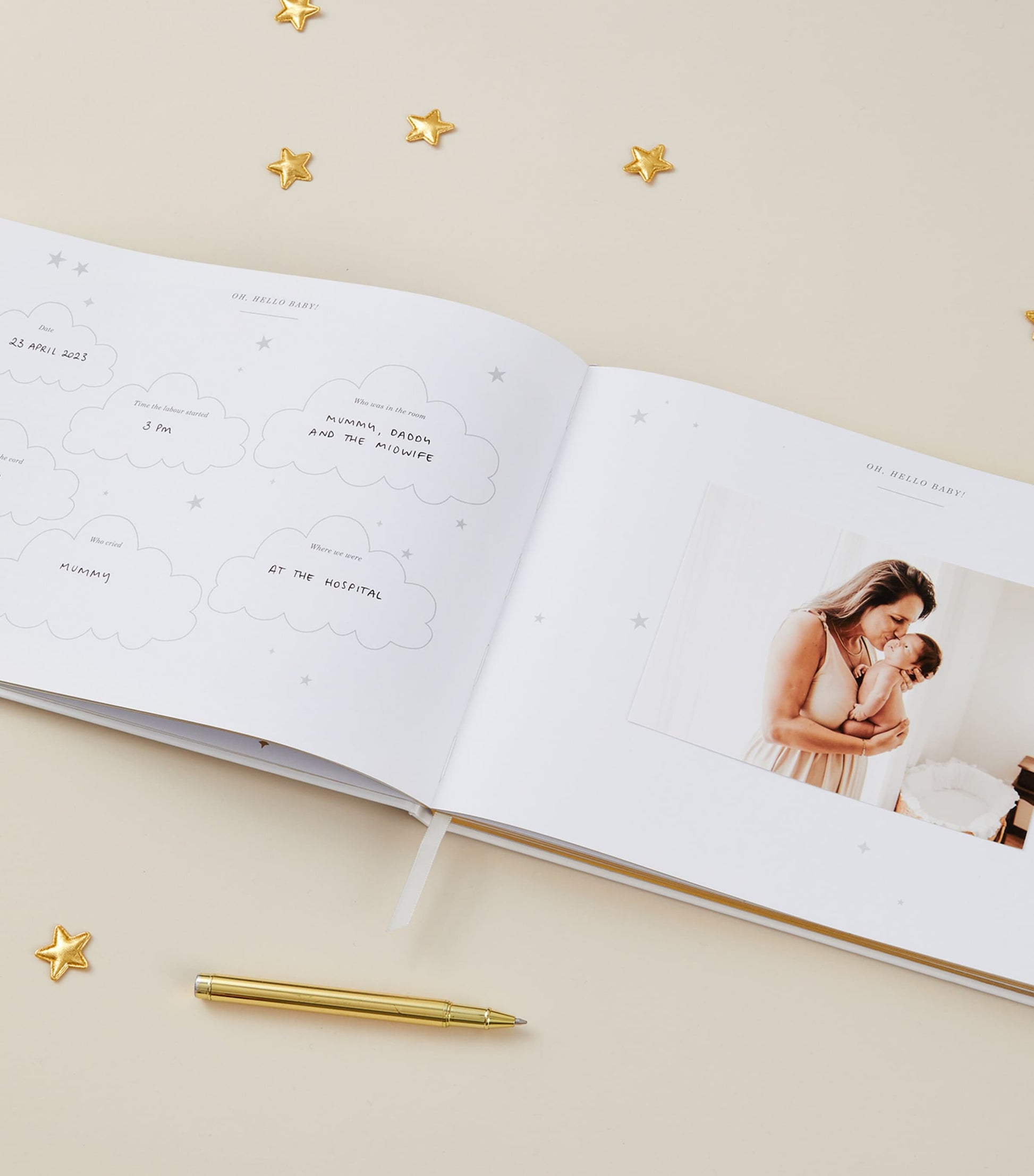 Blush and Gold My Baby Memory Book