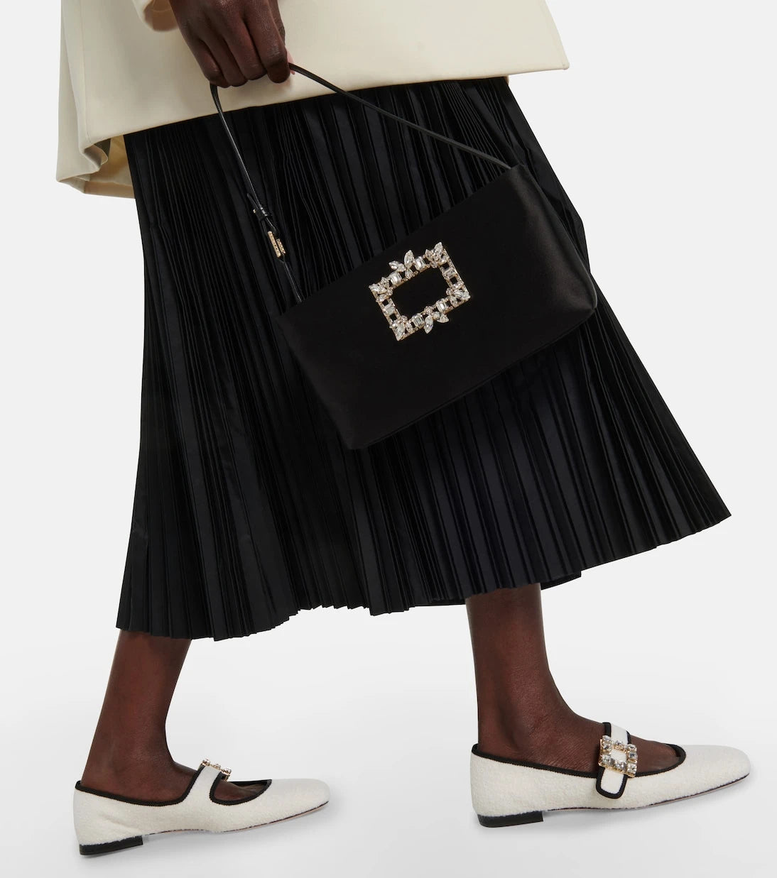 Roger Vivier - حذاء Très Vivier Babies المسطّح من قماش البوكليه