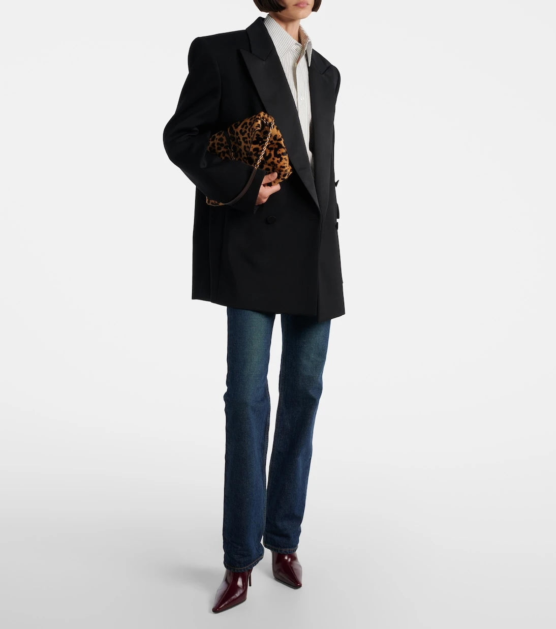 Saint Laurent - Ashley 90 leather ankle boots