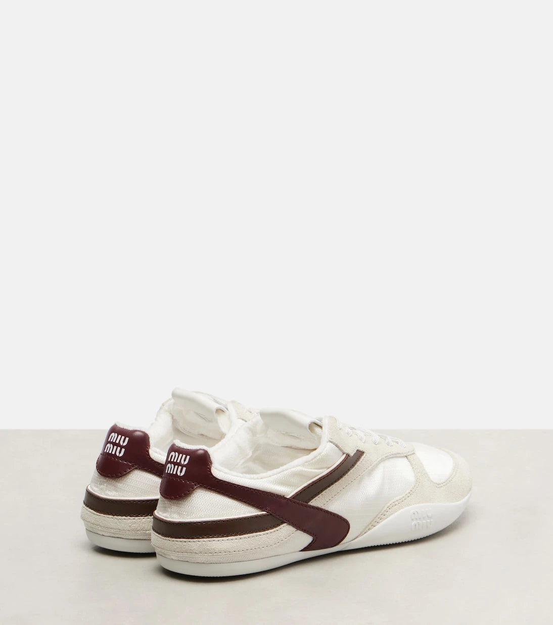 Miu Miu - Gymnasium suede-trimmed sneakers