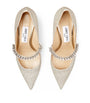 Jimmy Choo Silver Bing 65 Glitter Pumps