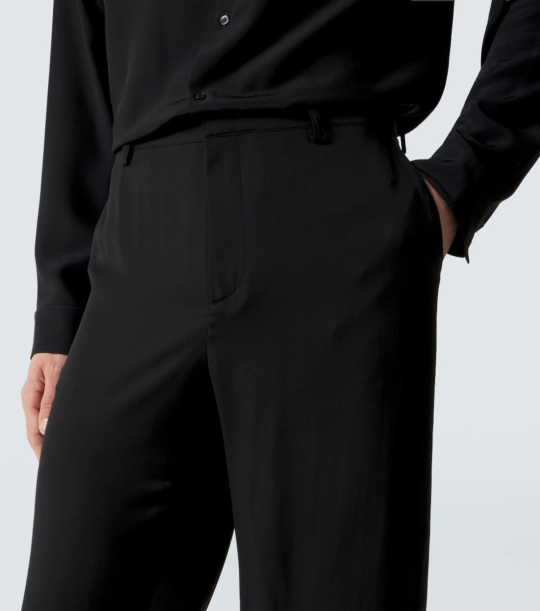 Gucci - Silk satin georgette wide-leg pants