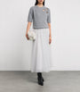 Fabiana Filippi Grey Tulle Maxi Skirt