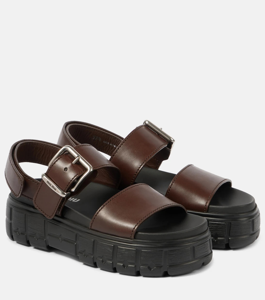 Miu Miu - 50 leather platform sandals