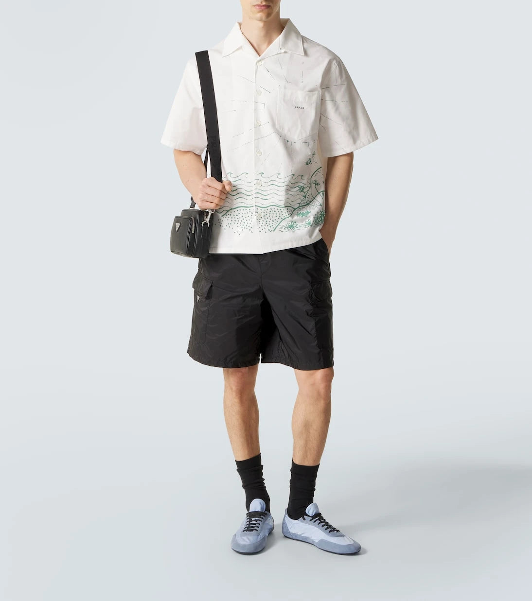 Prada - Printed cotton bowling shirt