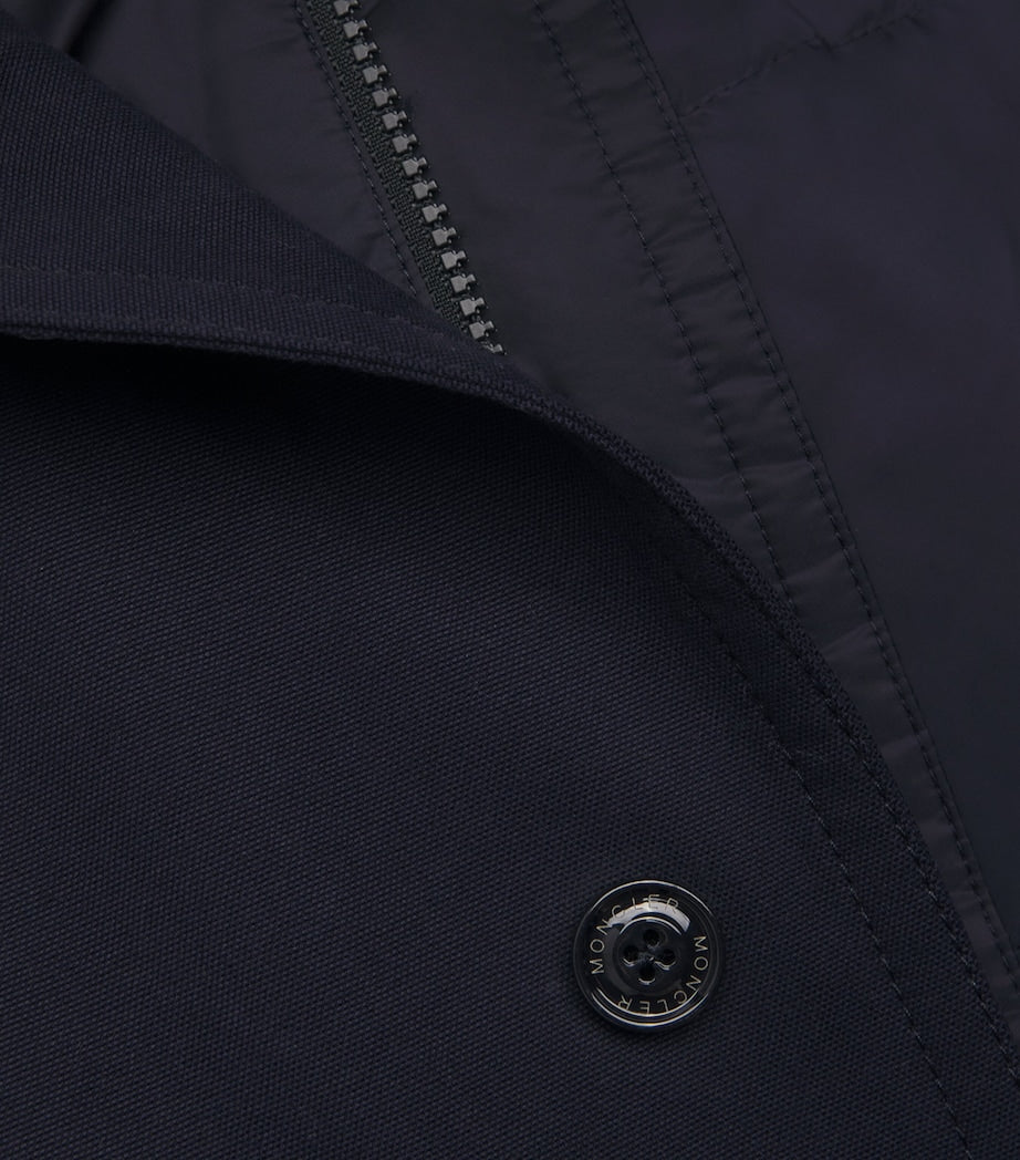 Moncler Blue Double-Layered Hooded Arras Jacket