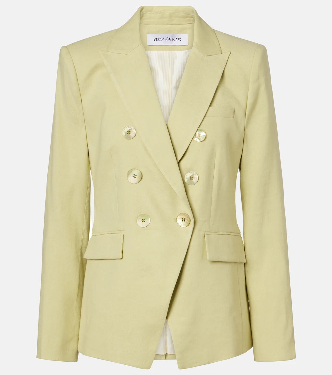 Veronica Beard - Miller kruvaze keten karışımı dimi blazer