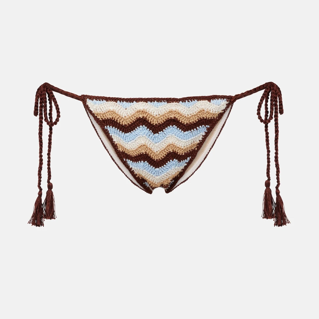 Anna Kosturova - Summer Chevron crochet cotton bikini bottoms