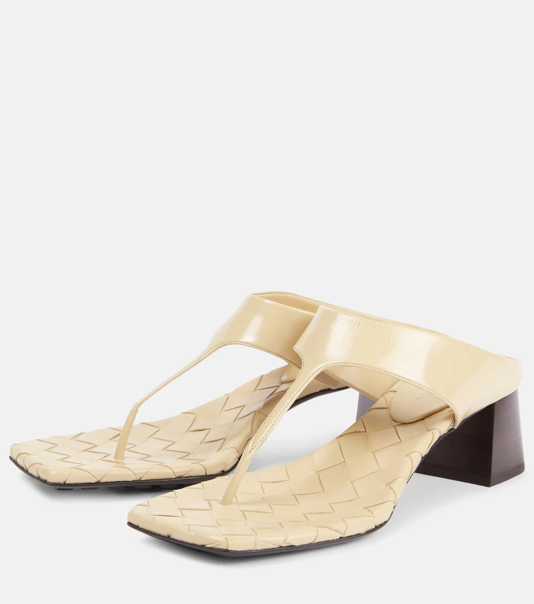 Bottega Veneta - صندل ماريلّا 45 ثونغ الجلدي