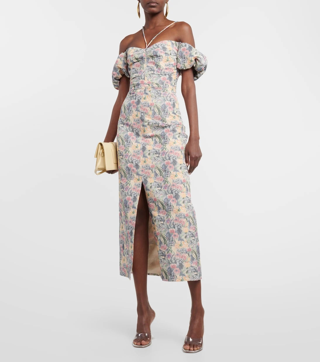 Markarian - Ruched off-shoulder midi dress