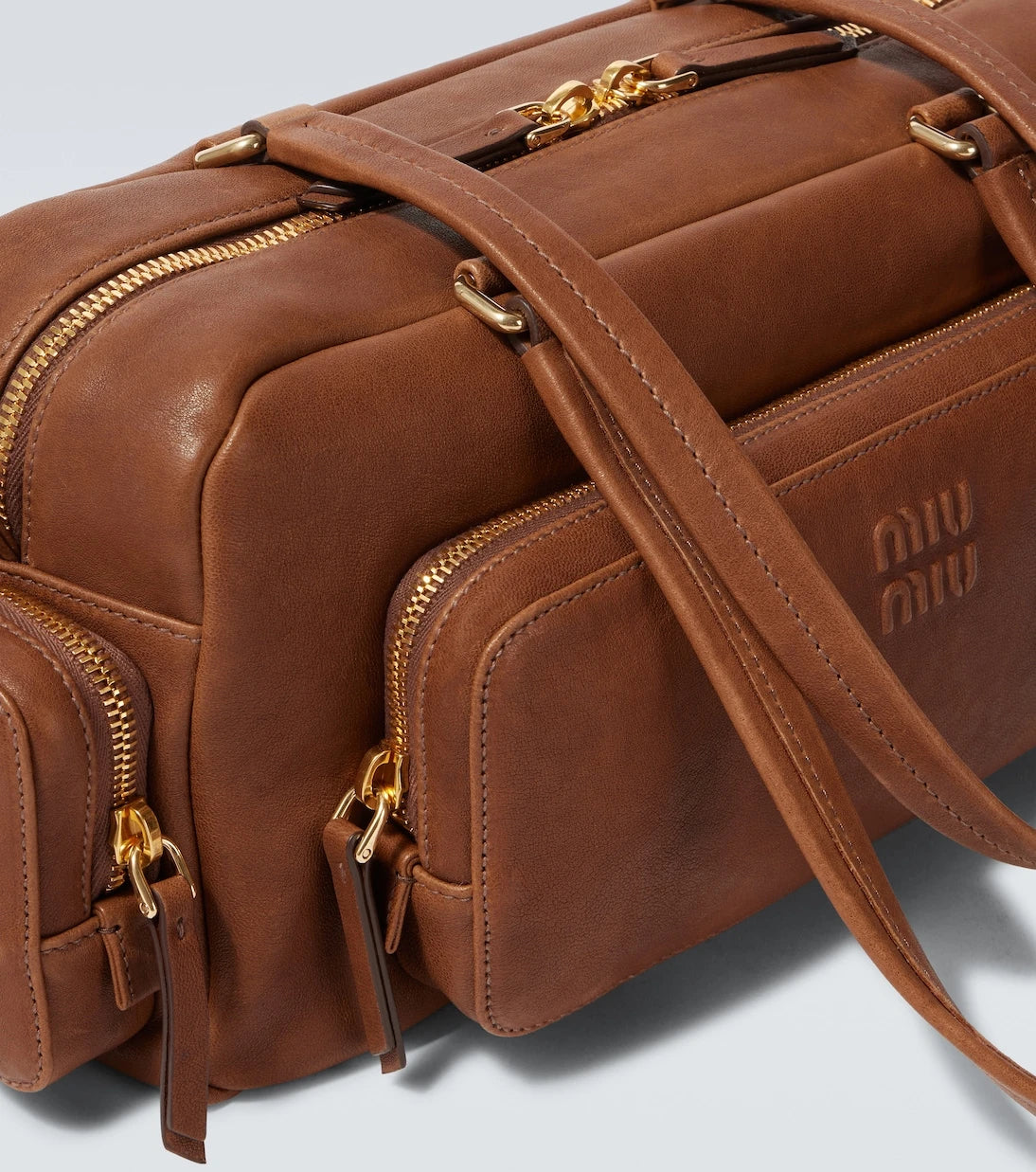 Miu Miu - Pocket leather tote bag