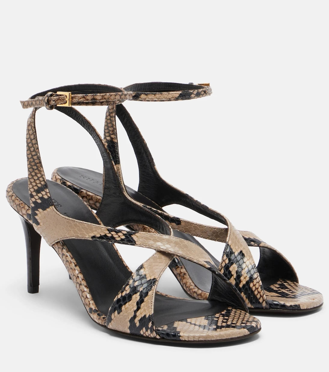 Khaite - Liria snake-effect leather sandals