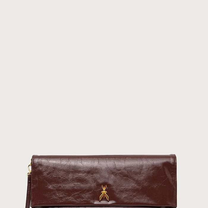 Deri kadın clutch