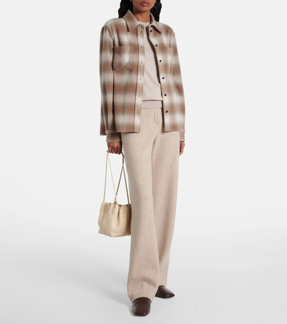 Loro Piana - بنطلون روبن بقصة مستقيمة من مزيج الكشمير