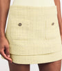 Maje Yellow Tweed Mini Skirt