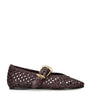 Brown Calf Leather Helix Ballet Flats