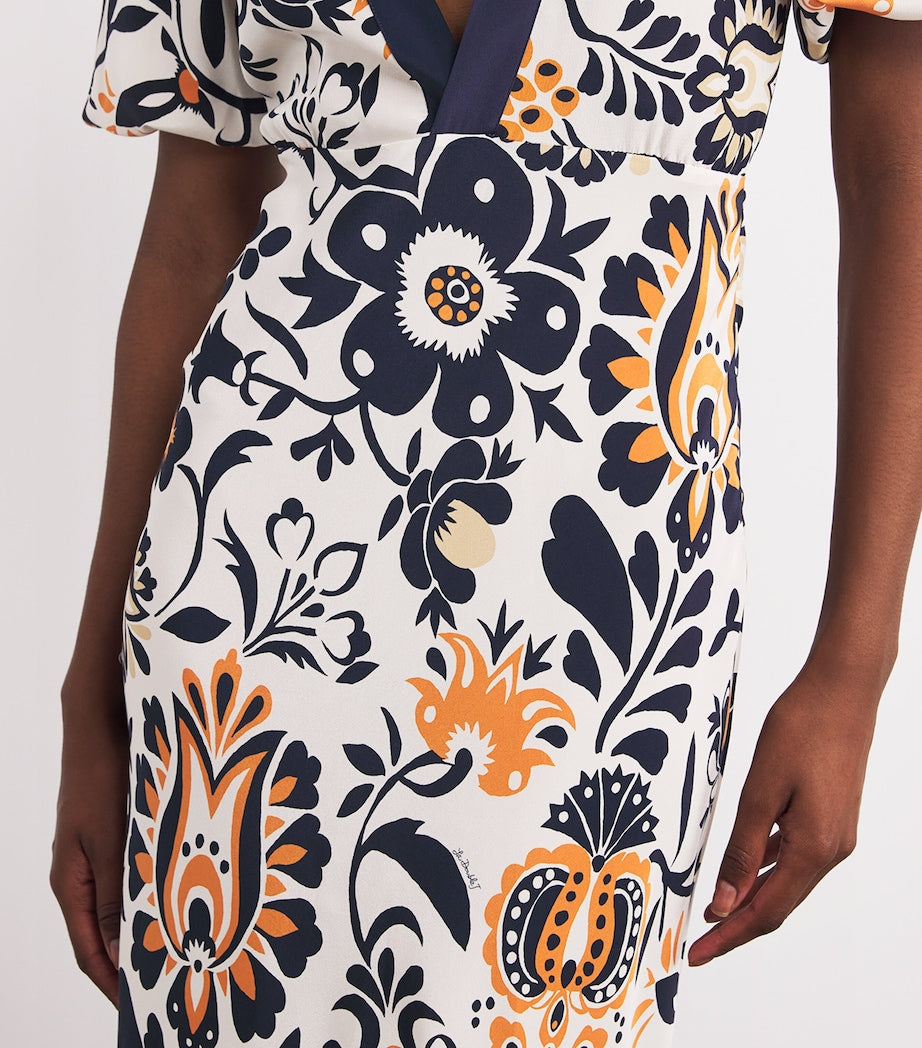 La Doublej Multi Silk Marlene Maxi Dress