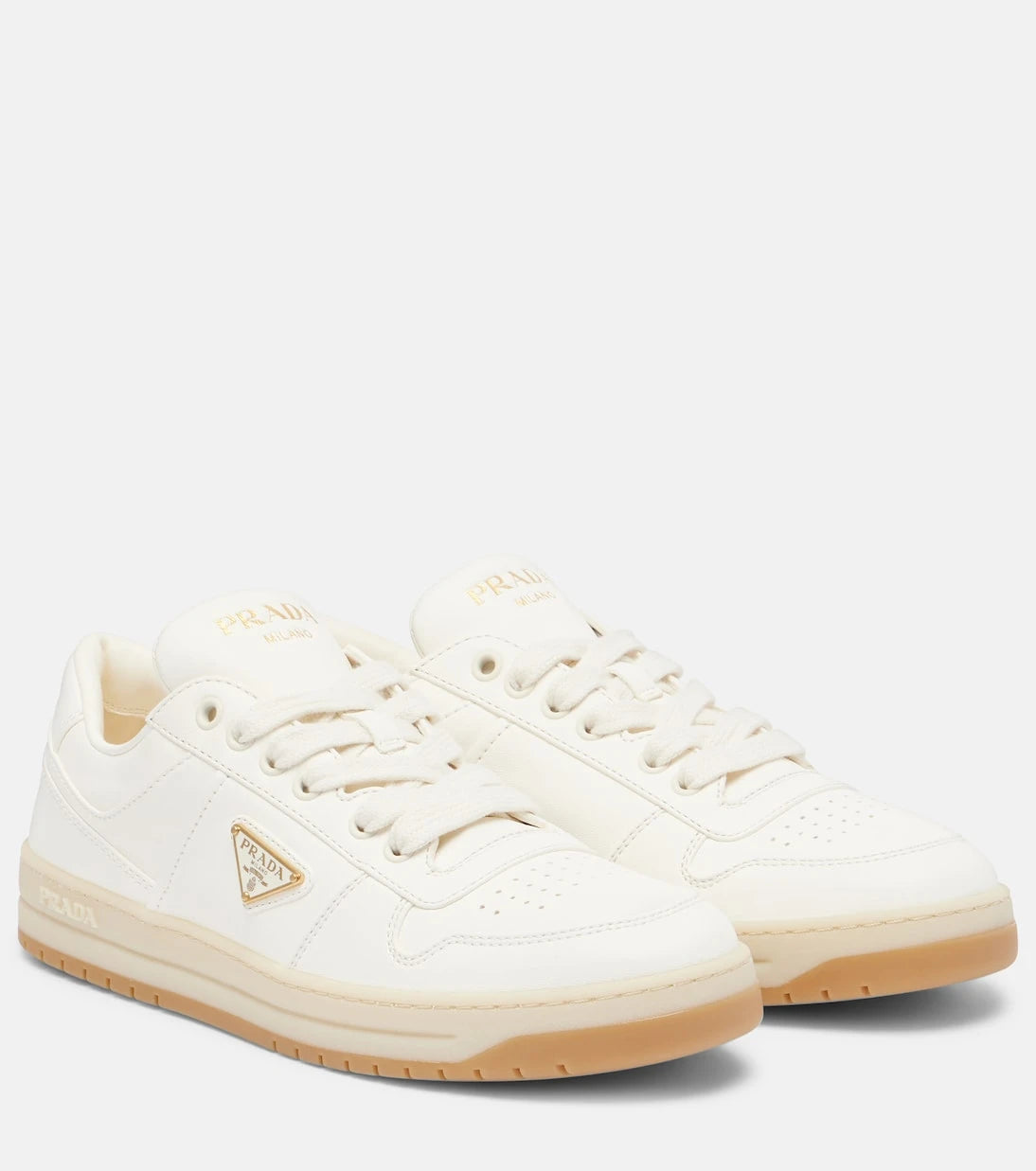 Prada - Downtown leather sneakers