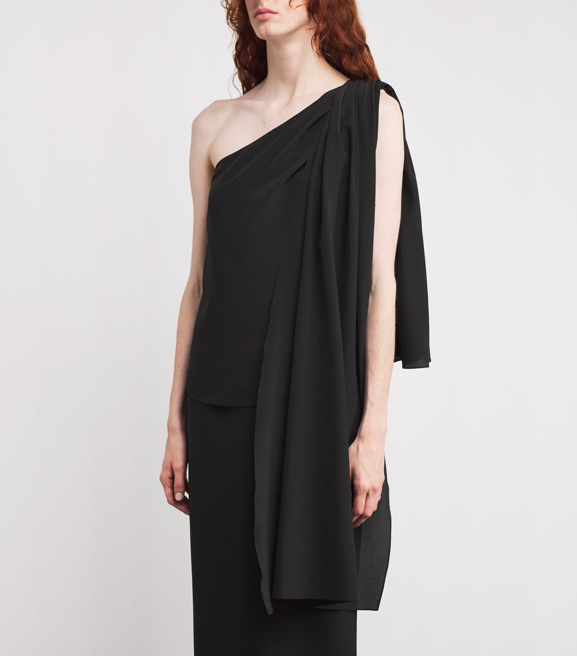 Emilia Wickstead Black Silk Draped Rosie Blouse
