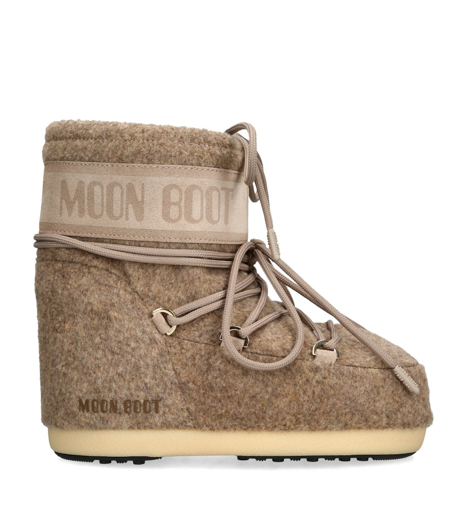 Felt Icon Low Ankle Boots BEIGE