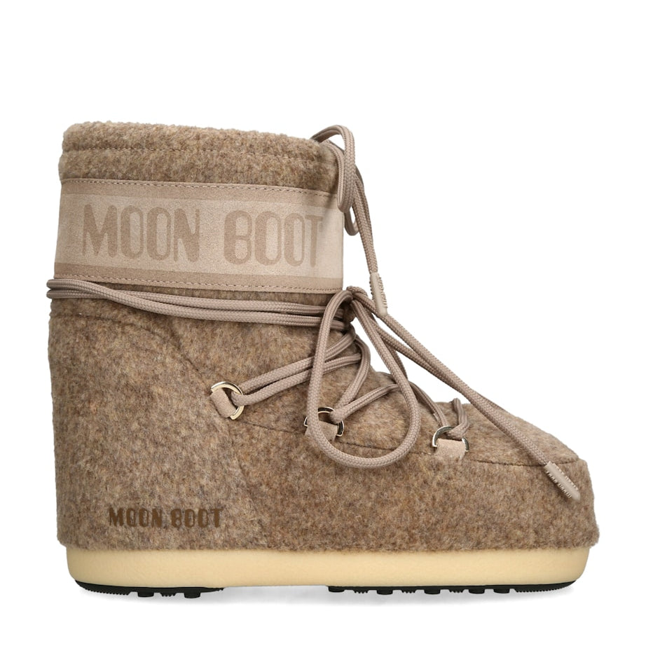 Felt Icon Low Ankle Boots BEIGE