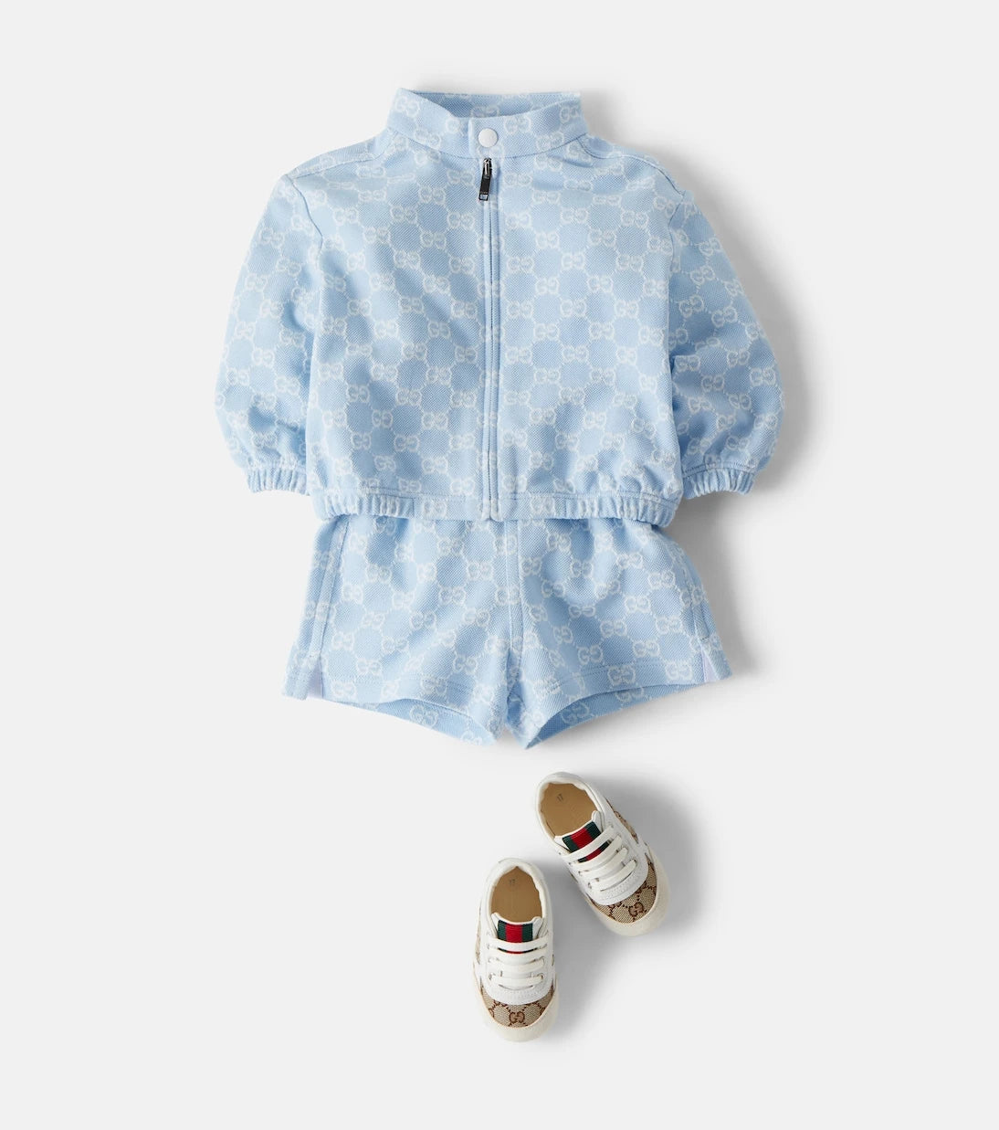 Gucci Kids - جاكيت بولو قطن GG للأطفال الرضع