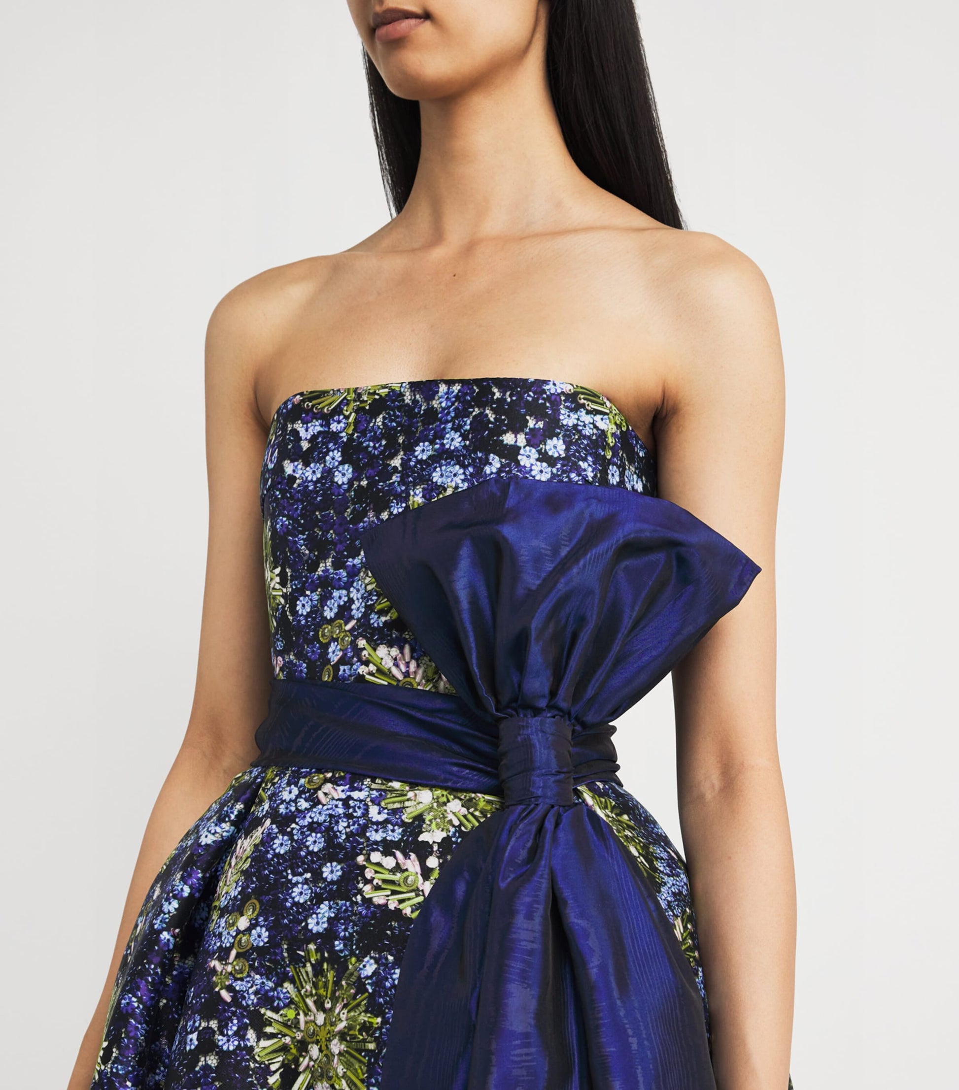 Blue Off-The-Shoulder Sabrina Gown