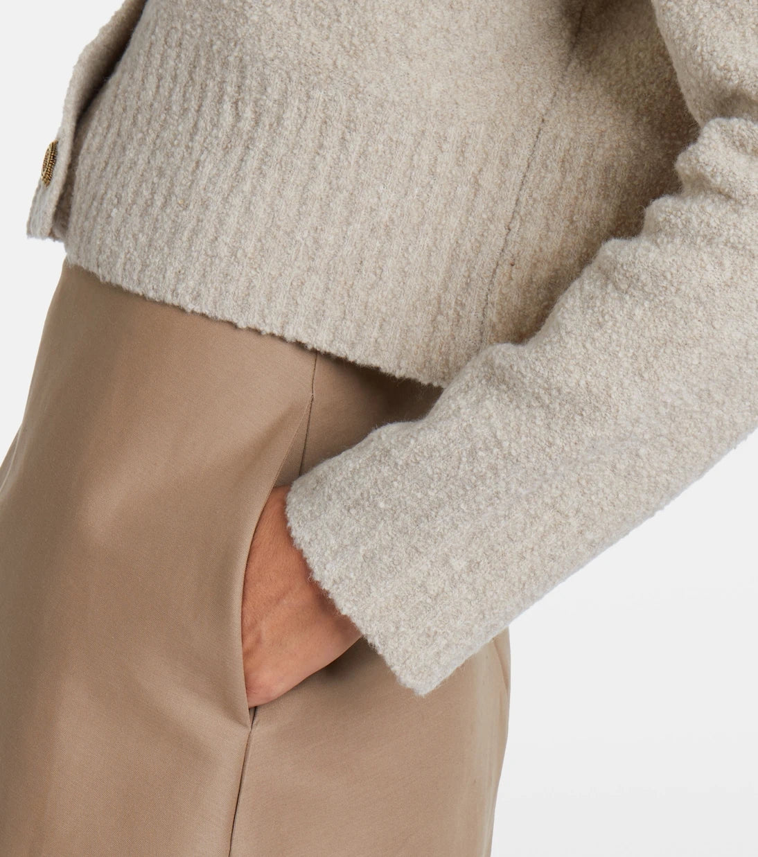 Altuzarra - Harris cropped wool-blend cardigan