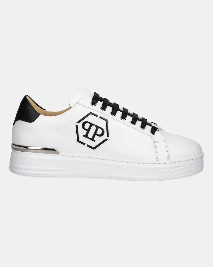 Philipp Plein Nappa Lo-Top Hexagon Deri Sneakers