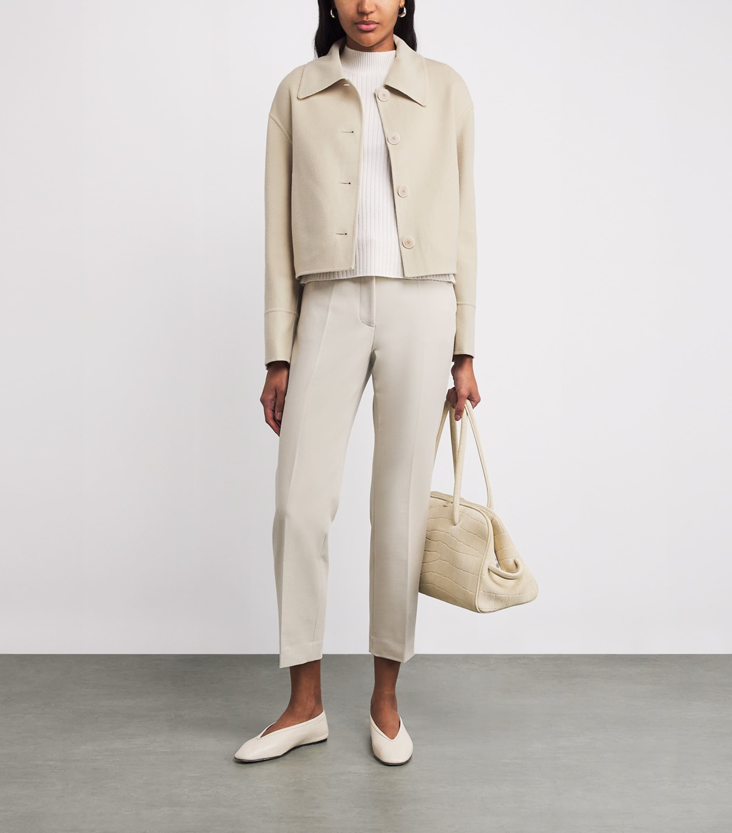 Beige Wool-Silk Gerrard Jacket