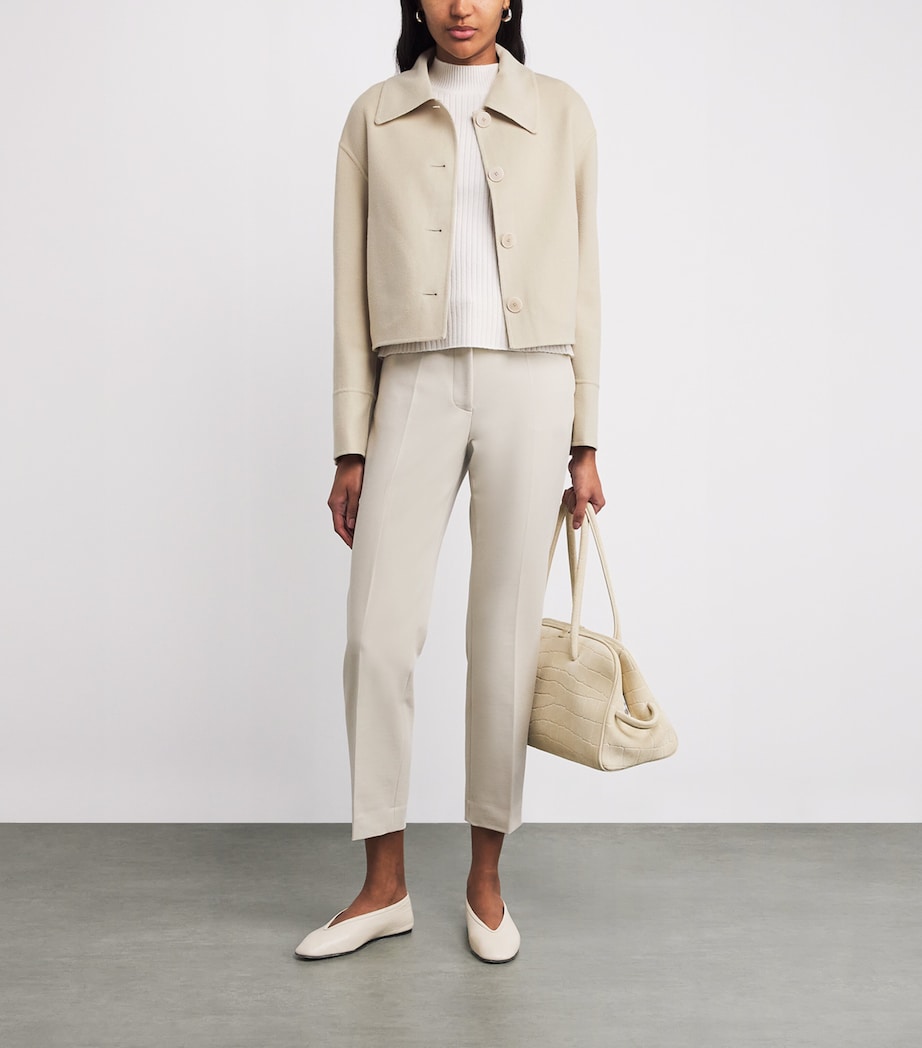 Beige Wool-Silk Gerrard Jacket