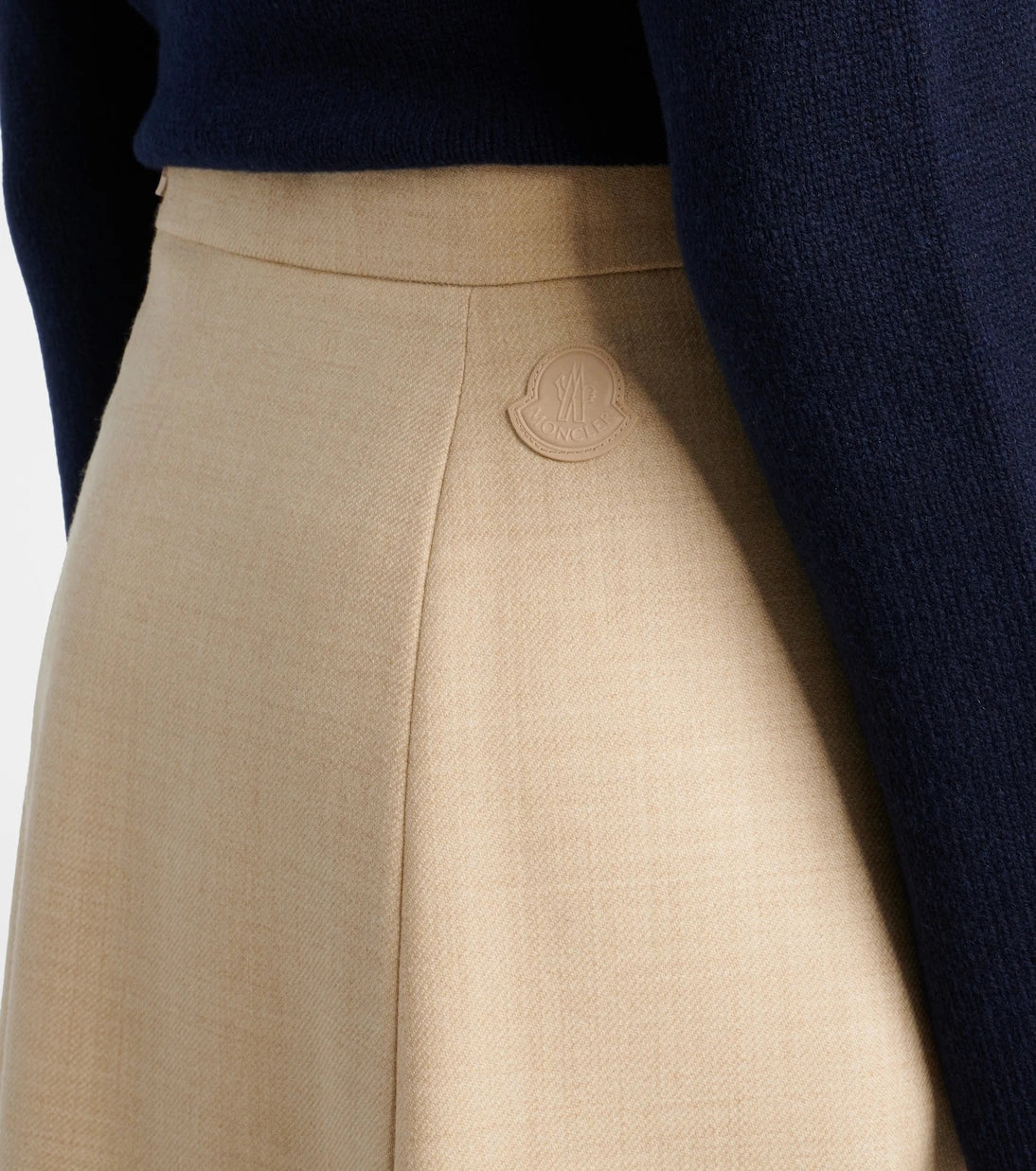 Moncler - Virgin wool midi skirt