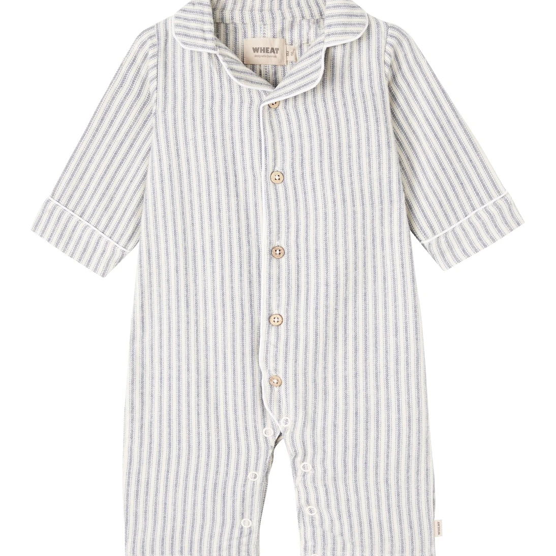 Wheat - Baby Lennie striped cotton onesie